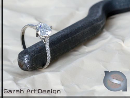 bague de fiançailles platine diamants