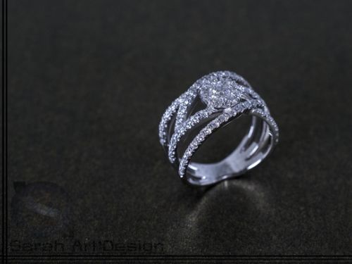 bague or blanc diamants