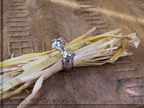 bague cochon argent